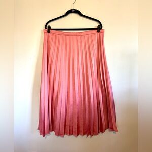 J. Crew Pink A-Line Pleated Skirt